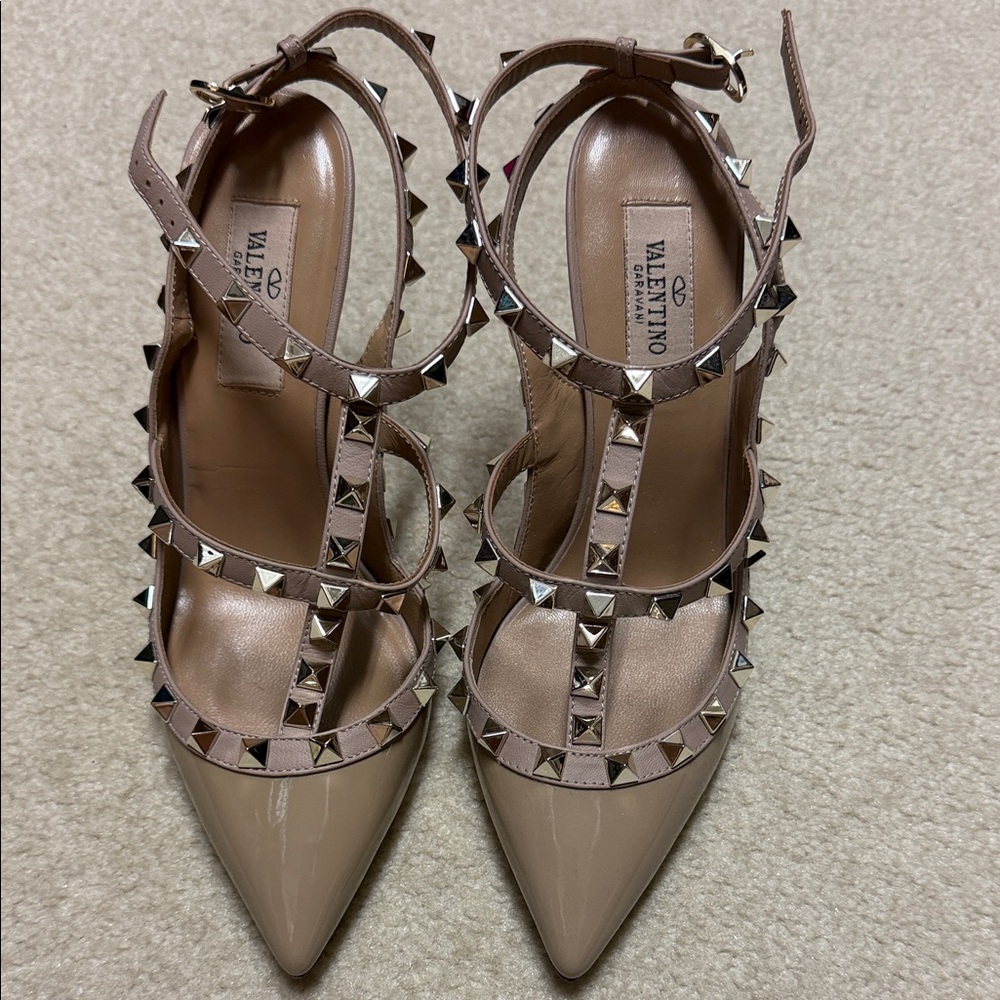 Valentino Women's Nude Rockstud Heels